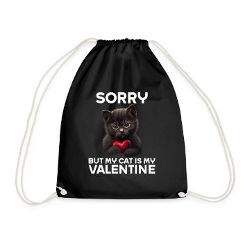 Désolé, mais mon chat est mon Valentin - Sac de sport léger - noir - Devant