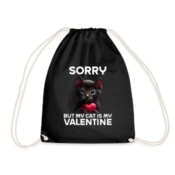 Désolé, mais mon chat est mon Valentin - Sac de sport léger - noir - Devant