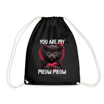 Tu es mon Meow Meow Cat - Sac de sport léger - noir - Devant