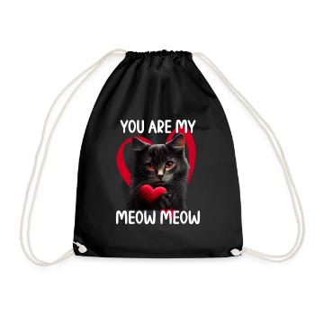 Tu es mon Meow Meow Cat - Sac de sport léger - noir - Devant