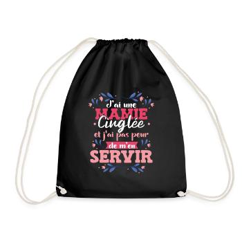 J'ai Une Mamie Cinglée Grand-Mère Fête Des Mères - Sac de sport léger - noir - Devant