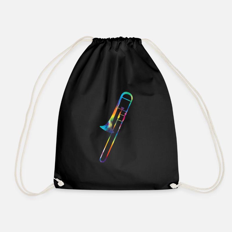 Trombone - Drawstring Bag - black