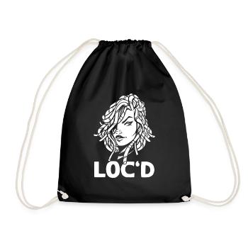It's The Locs For Me - Afro Hair Black American - Turnbeutel - Schwarz - Vorne