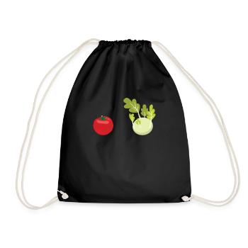 Gardener Accessories Garden Motif - Drawstring Bag - black - Front