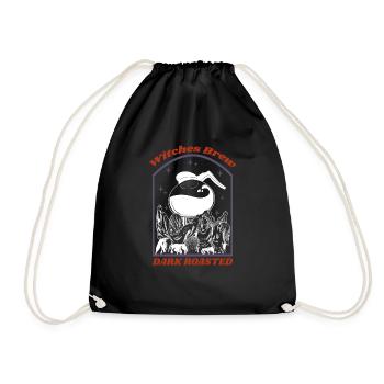 Witches Brew Dark Roasted Coffee Sarcasm Quote - Drawstring Bag - black - Front