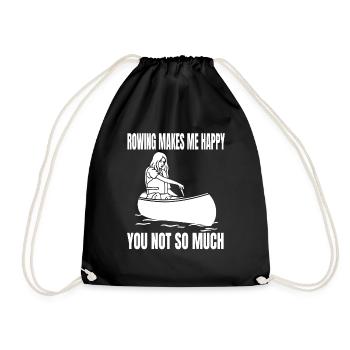 Rowing Rowing Rowing Club Rowing Team - Drawstring Bag - black - Front