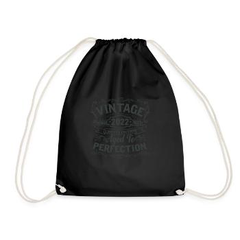 Limited Edition 2022 Vintage. Aged to Perfection - Drawstring Bag - black - Front