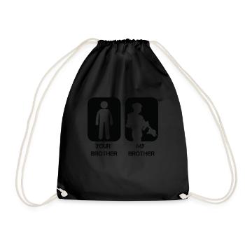 Your Brother My Brother Is in Military Proud Army - Drawstring Bag - black - Front