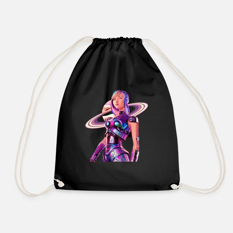 Space Girl 2 - Turnbeutel - Schwarz