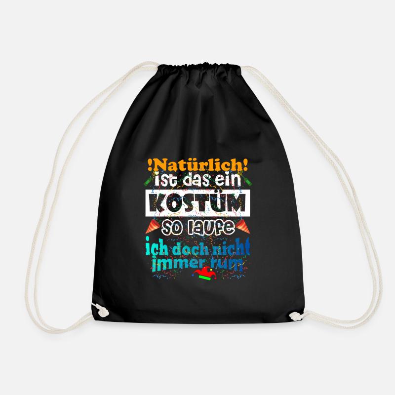 Kostüm Natürlich Verkleidet - Turnbeutel - Schwarz