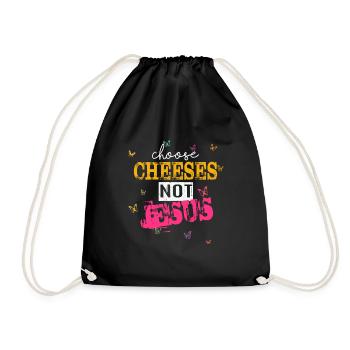 Choisissez des fromages - pas Jésus - Sac de sport léger - noir - Devant