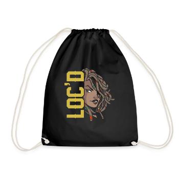 It's The Locs For Me - Afro Hair Black American - Turnbeutel - Schwarz - Vorne