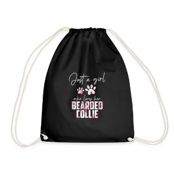 Collie barbu - Sac de sport léger - noir - Devant