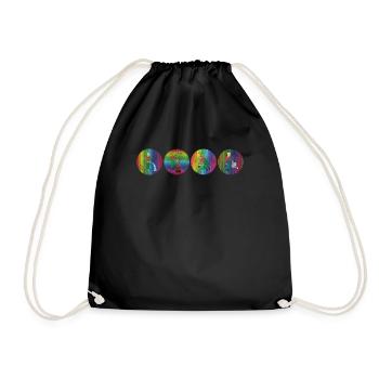 Gardener Accessories Garden Motif - Drawstring Bag - black - Front
