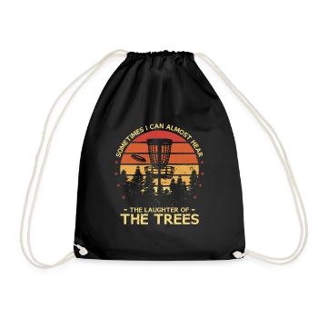 Drôle de lecteur de disc golf | Le rire des arbres - Sac de sport léger - noir - Devant
