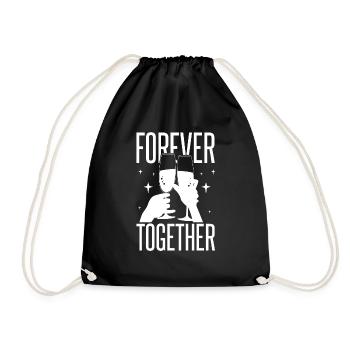 Fête entre frères et sœurs jumeaux avec une coupe de - Sac de sport léger - noir - Devant