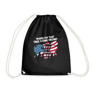 Tenue de Disc Golf Frisbee Drôle - Sac de sport léger - noir - Devant