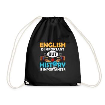 L’anglais est important mais l’histoire est plus importante Ed - Sac de sport léger - noir - Devant