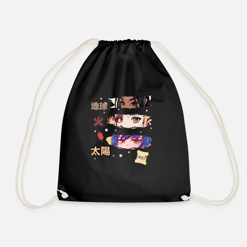 Anime Eys 23 - Drawstring Bag - black