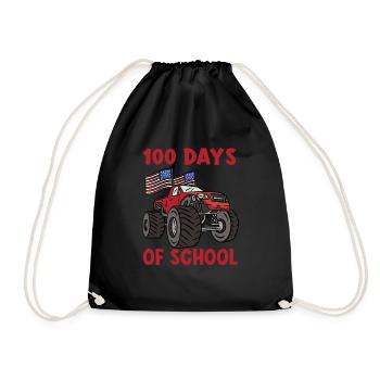 100 Days Of Kindergarten Monster Truck - Turnbeutel - Schwarz - Vorne