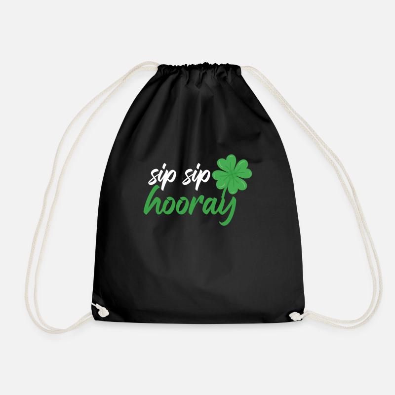 St. Patrick's day Sip Sip Hooray lustiges irisches - Turnbeutel - Schwarz