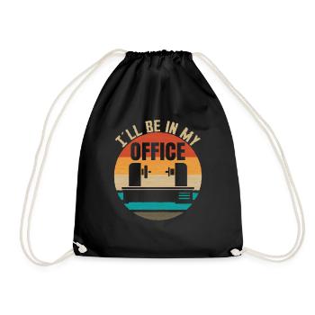 Drechseln I´ll be in my office für Handwerker und - Turnbeutel - Schwarz - Vorne