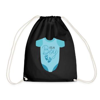 It's a Boy - Turnbeutel - Schwarz - Vorne