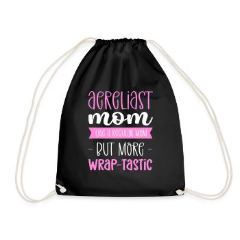 Maman aéréiste - comme une mère normale, mais - Sac de sport léger - noir - Devant
