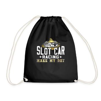 Slot Car Racing Make My Day - Slot Car - Drawstring Bag - black - Front