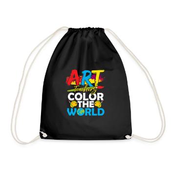 Art Teachers Color The World Education Artist - Turnbeutel - Schwarz - Vorne