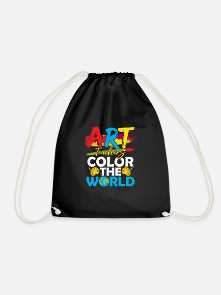 Professeurs d’art Colorier L’artiste de l’éducation mondiale - Sac de sport léger - noir