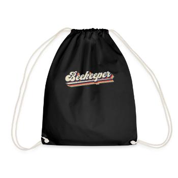 Funny beekeepers & bees - Drawstring Bag - black - Front