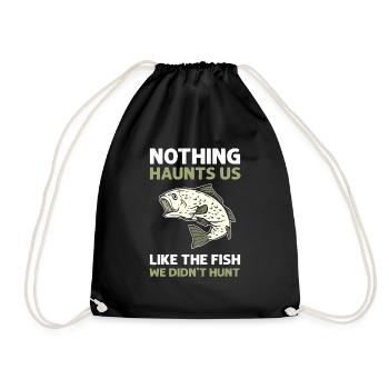 Nichts Verfolgt Uns Wie Der Fisch, Den Wir Nicht - Turnbeutel - Schwarz - Vorne