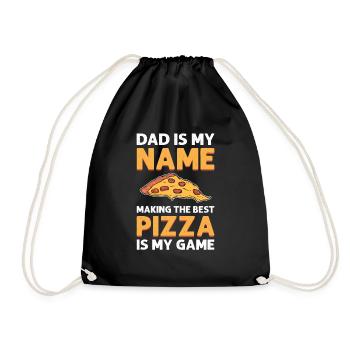 Papa est mon nom, faire de la pizza est mon - Sac de sport léger - noir - Devant