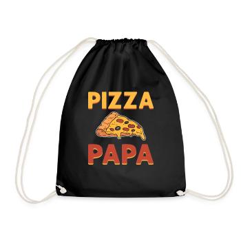 Pizza Papa. Pizza expert. Pizza maker. Pizza - Drawstring Bag - black - Front
