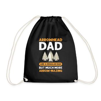 Arrowheads -father. Pfeilspitze Hunter Arrowhead - Drawstring Bag - black - Front