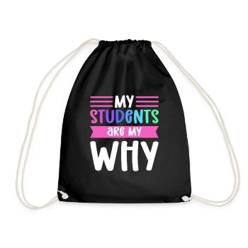 Mes étudiants sont mon pourquoi. Tôt - Sac de sport léger - noir - Devant