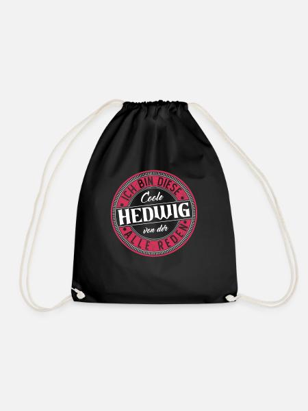 Hedwig Geschenkidee Geschenk Geburtstag - Turnbeutel - Schwarz