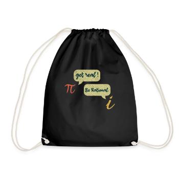 Funny Math Meme March Math Holiday Mathematics Pi - Drawstring Bag - black - Front