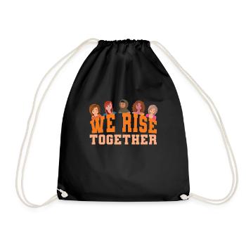 International Womens Day Rise Feminism Equality - Drawstring Bag - black - Front