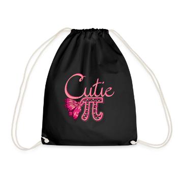 Niedlicher Pi Schmetterling Mathe Urlaub Mathematik Pi Tag - Turnbeutel - Schwarz - Vorne