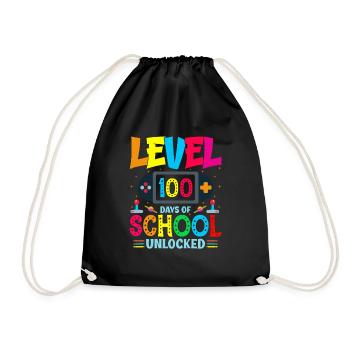100 jours d’école débloqué Élève garçon fille - Sac de sport léger - noir - Devant