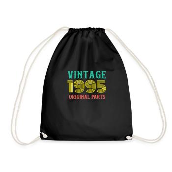 Geburtsjahr Jahrgang 1995 Originalteile Geburtstag - Turnbeutel - Schwarz - Vorne