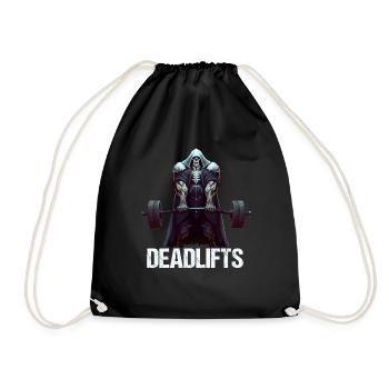 Deadlifts Gym Fitness Fun Workout - Drawstring Bag - black - Front