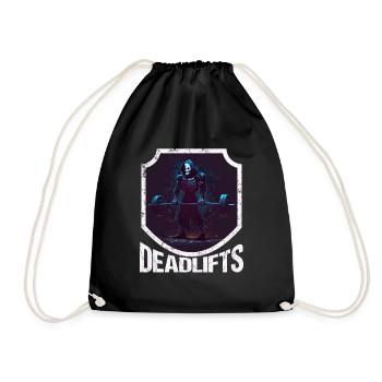 Deadlifts Gym Fitness Fun Workout - Drawstring Bag - black - Front