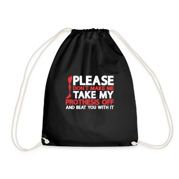 Amputation - Drawstring Bag - black - Front