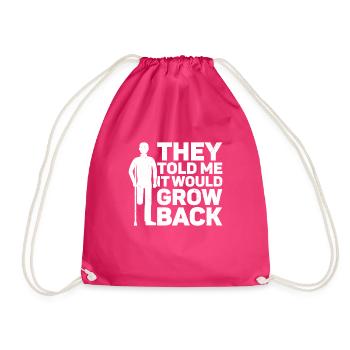 Amputation - Drawstring Bag - fuchsia - Front