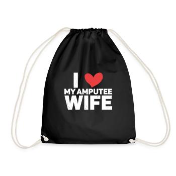 Amputation - Drawstring Bag - black - Front