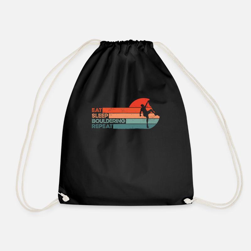 Fun bouldering & climbing - Drawstring Bag - black