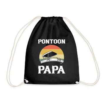 Ponton Papa. Pontonbootfahren. Bootskapitän - Turnbeutel - Schwarz - Vorne